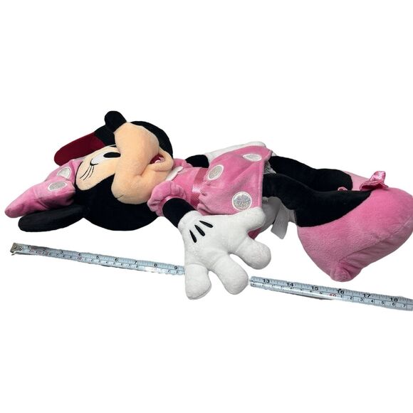Disney Plush Minnie Mouse 17" Pink Stuffed Animal Doll Toy Polka Dot Bow Parks - Picture 2 of 7
